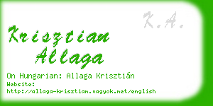 krisztian allaga business card