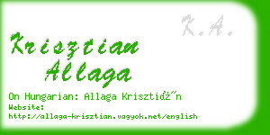 krisztian allaga business card